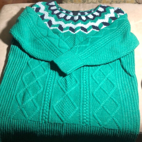 J. Crew Collection Wide Neck Fair Isle Sweater - Picture 8 of 9